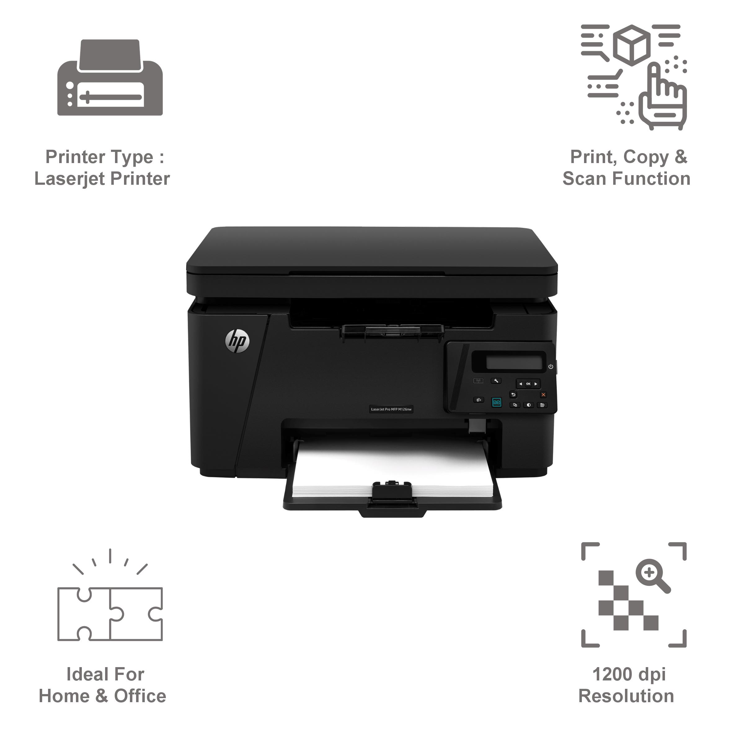 Buy HP LaserJet Pro M126nw Wireless Black White Multi Function   247398 19 Zeunbs 